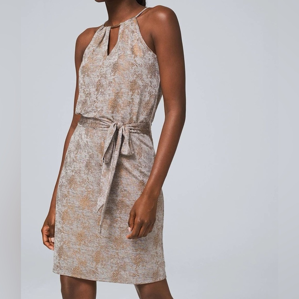 WHBM Subtle Snake Skin Dress